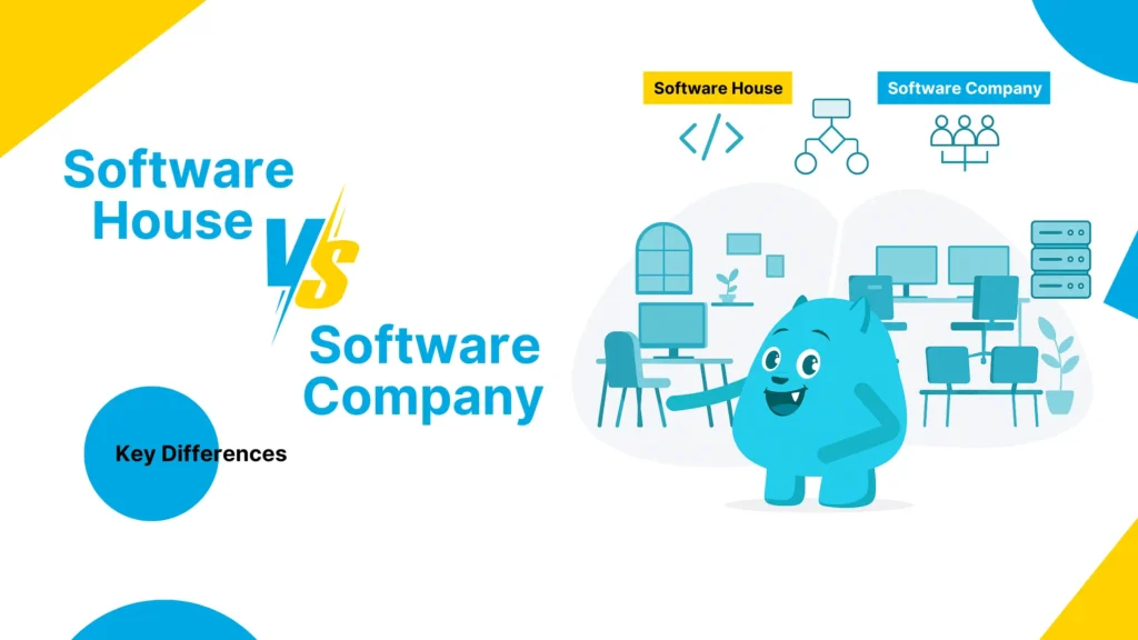 A comparison of software houses and software companies, with a focus on website design and corporate business