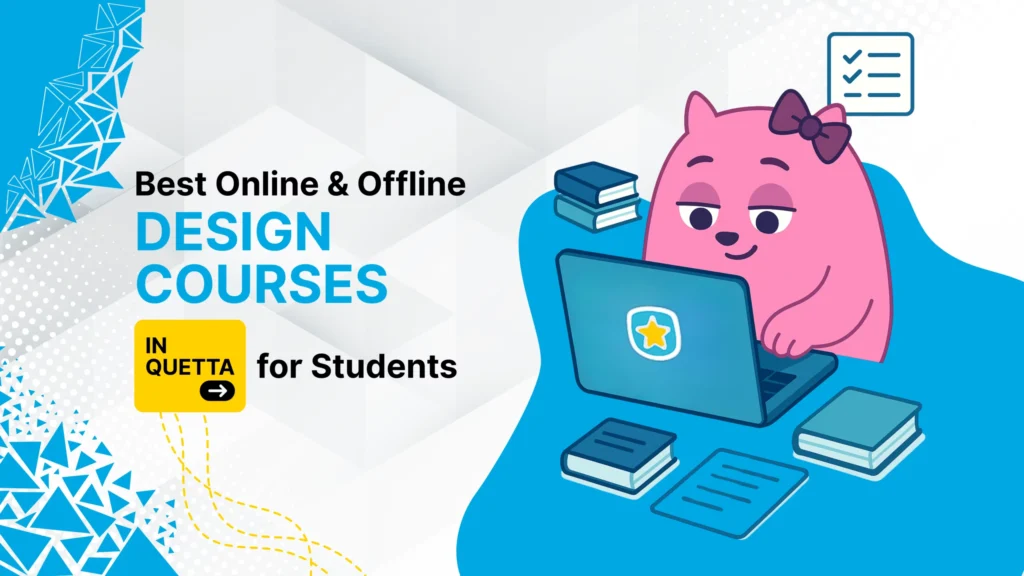Students learning graphic design in Quetta