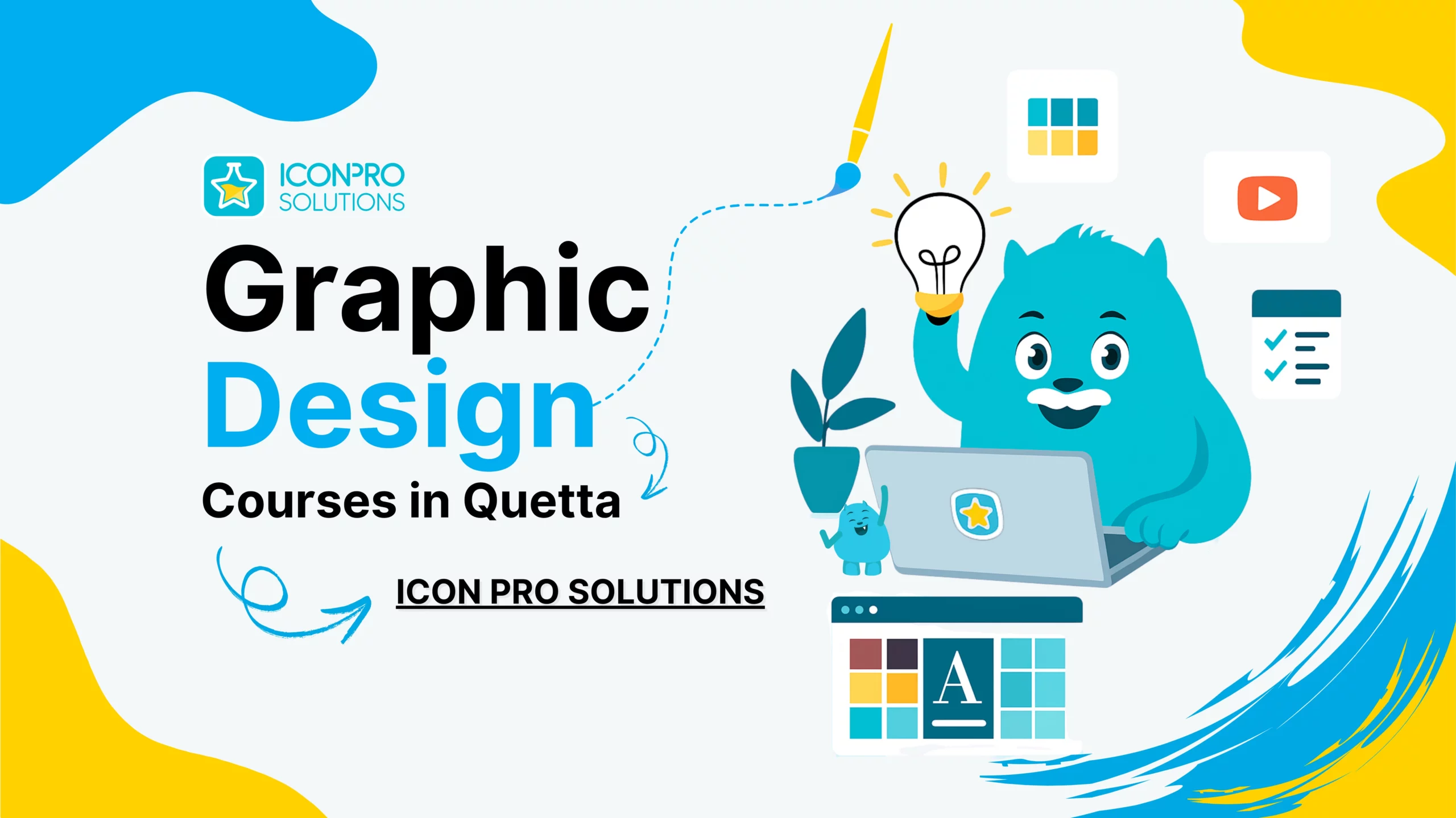Student in Quetta learning graphic design on computer