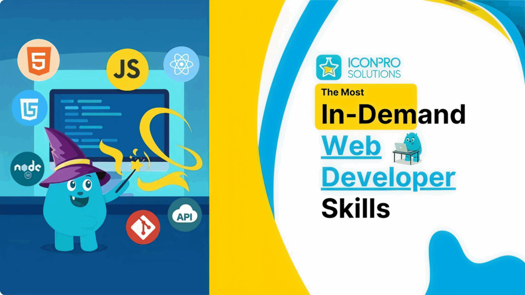 The Most In-Demand Web Developer Skills in 2026 shown on screen