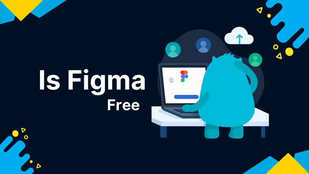 Figma free plan interface design tool shown on a laptop screen