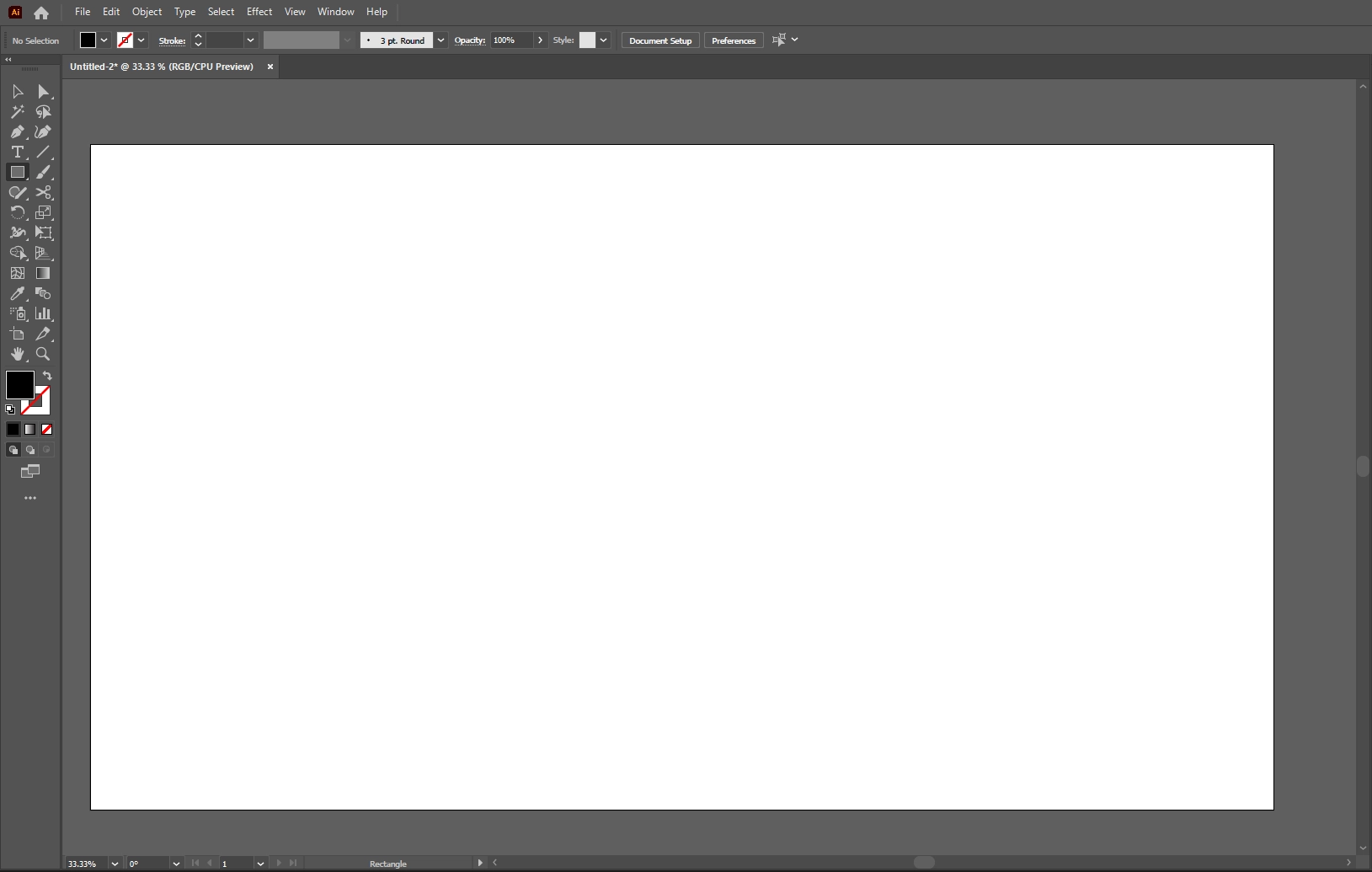 website design A blank screen in Adobe