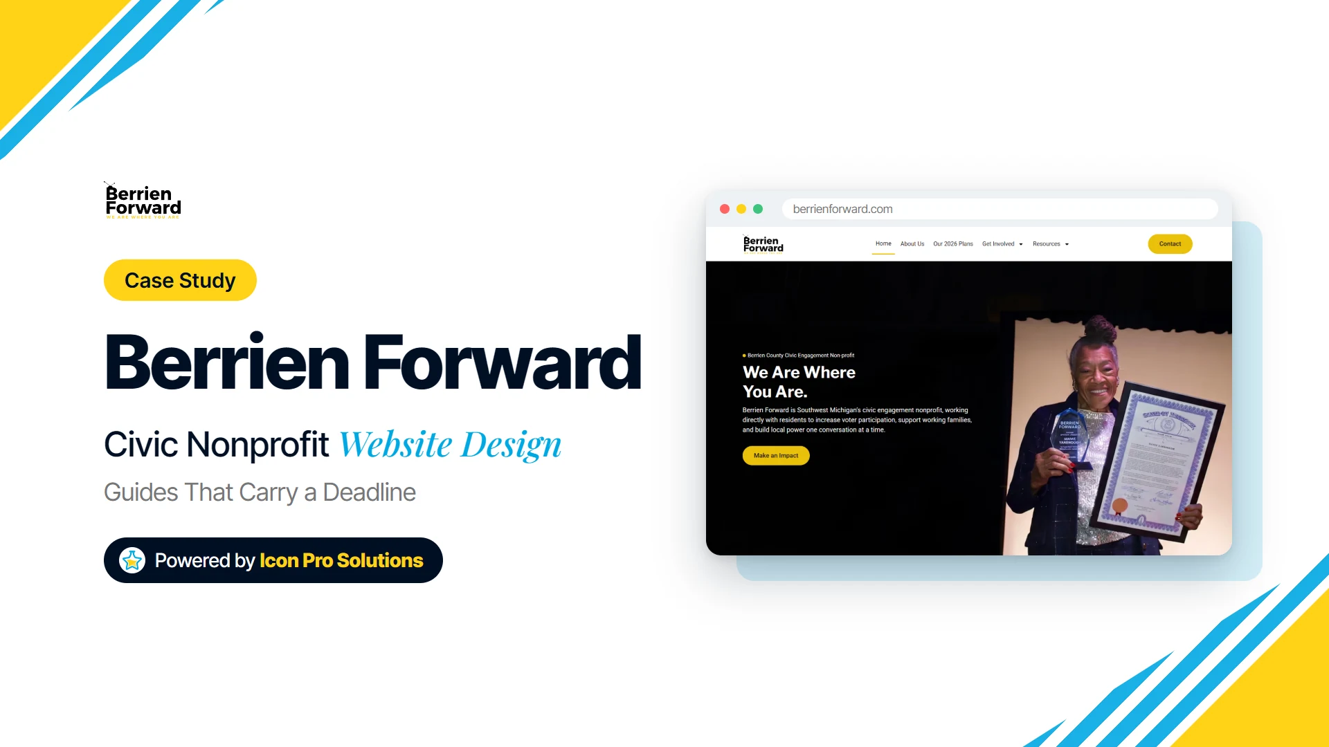 Berrien Forward case study: Civic Nonprofit Website Design